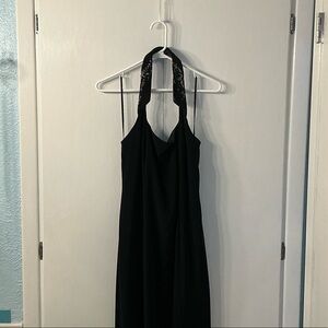 Formal Black Halter Dress